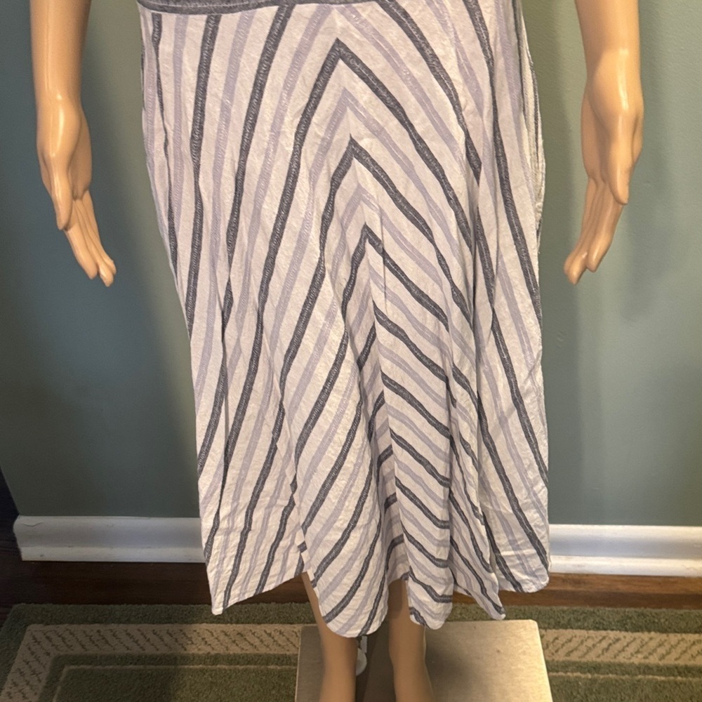 New York & Company Chevron Striped Midi Dress - Picture 3 of 5